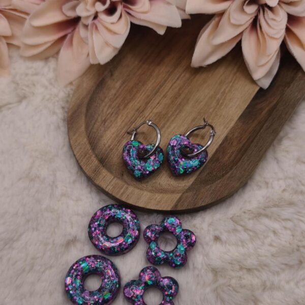 Pampilles Pailletées — Rose, Turquoise