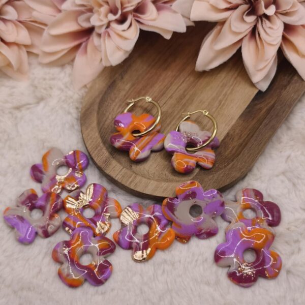 Pampilles Fleurs — Violet, Orange