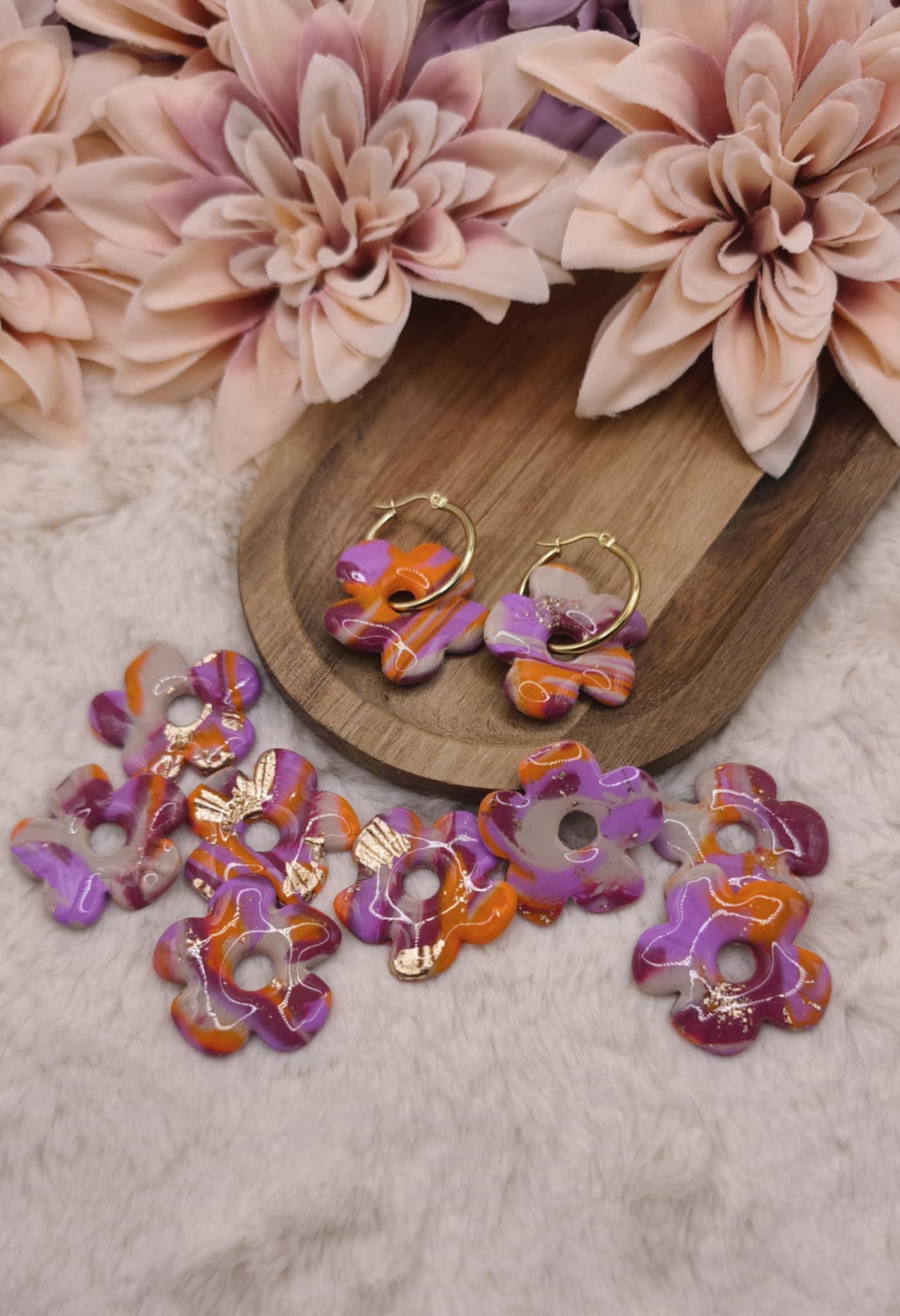 Pampilles Fleurs — Violet, Orange