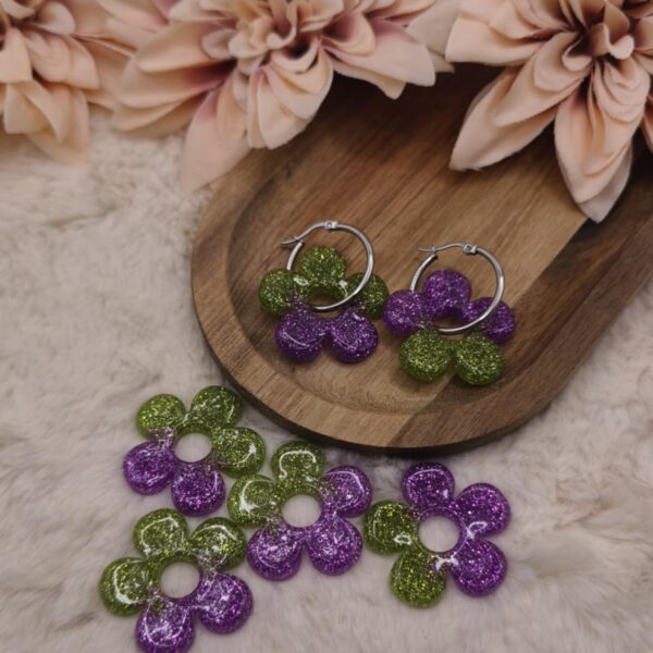 Pampilles Fleurs — Violet, Vert