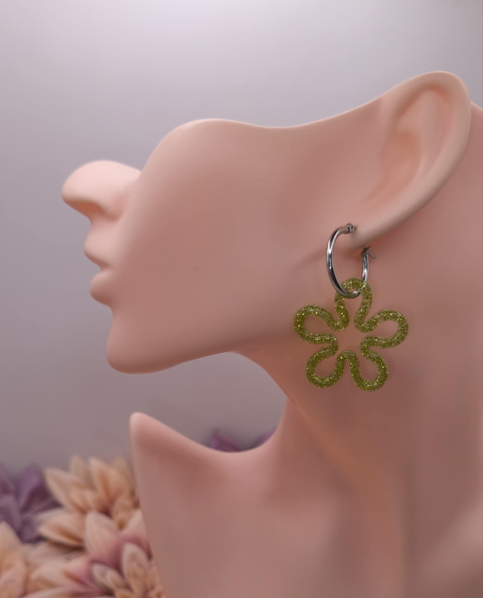 Pampilles Fleurs fines — Vert ou Violet – Image 3