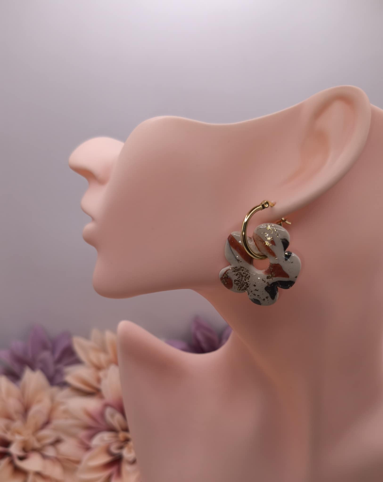 Pampilles Fleurs — Beige, Cuivré, Or – Image 2