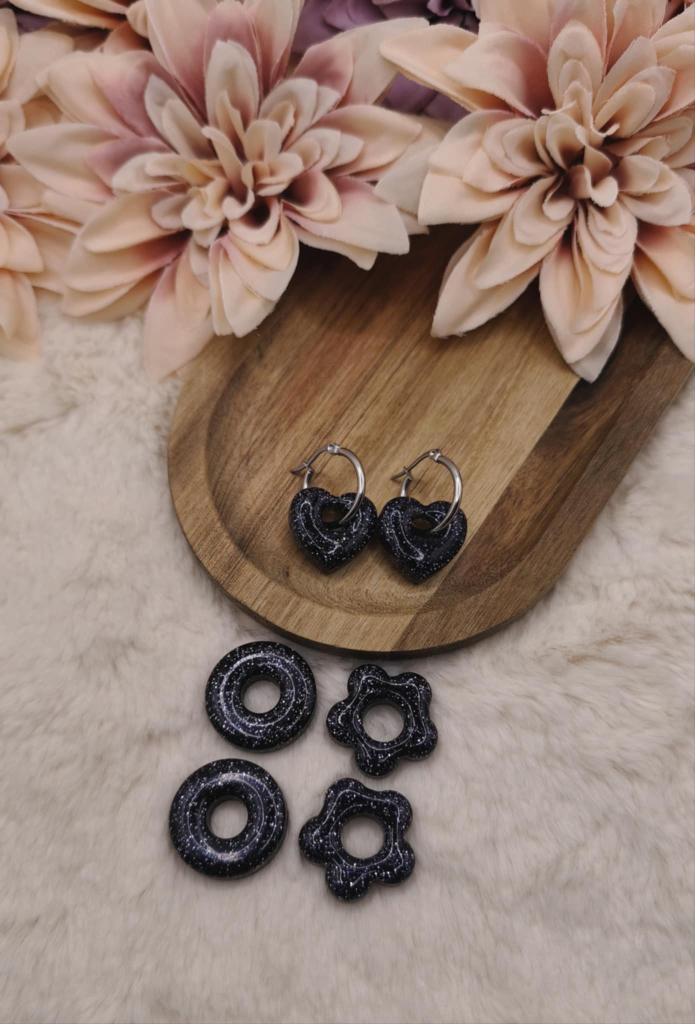 Pampilles Pailletées — Noir, Argenté