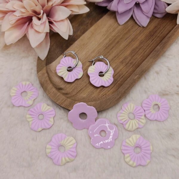 Pampilles Miséa — Rose & jaune pastel (effet chamallow)