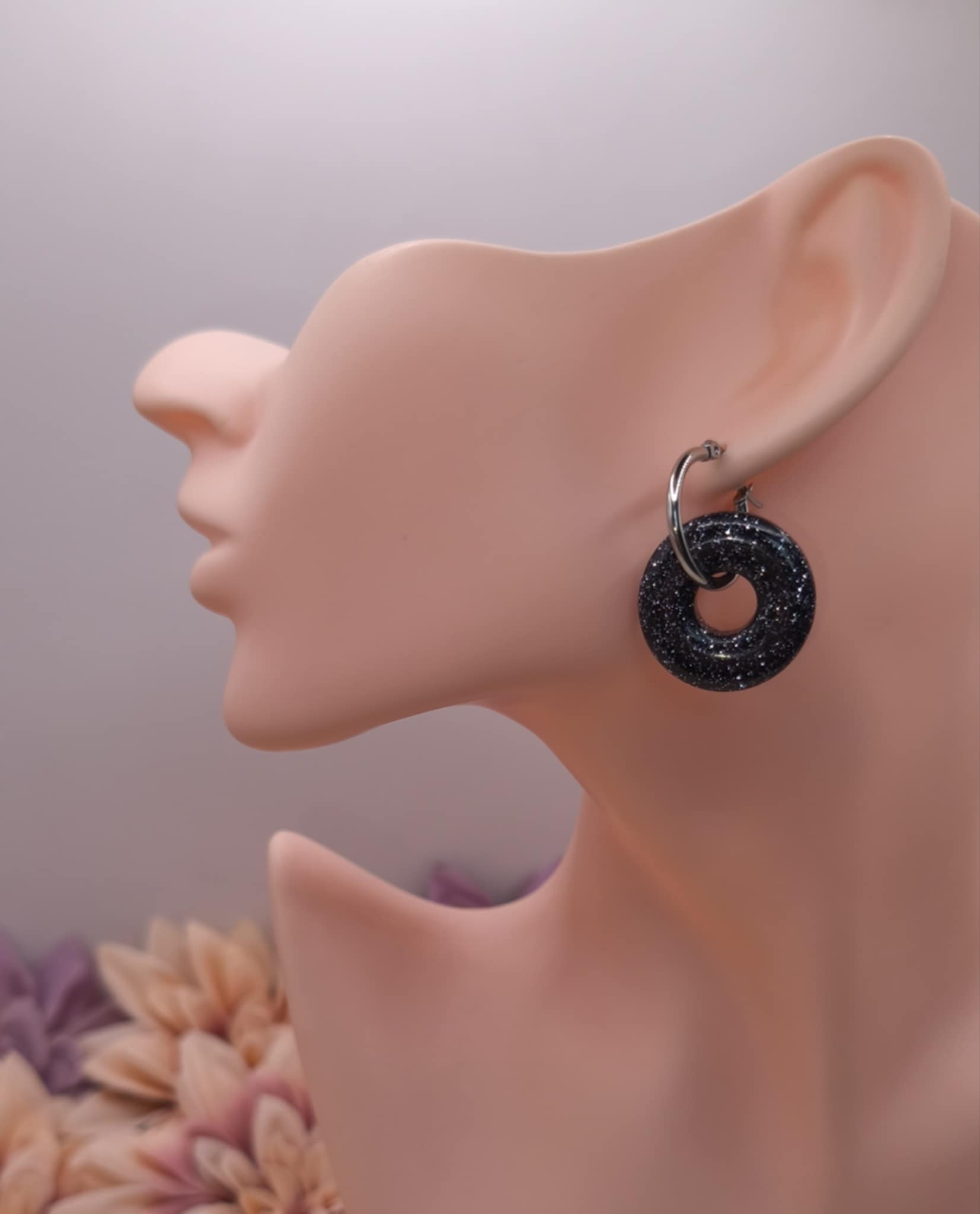 Pampilles Pailletées — Noir, Argenté – Image 3