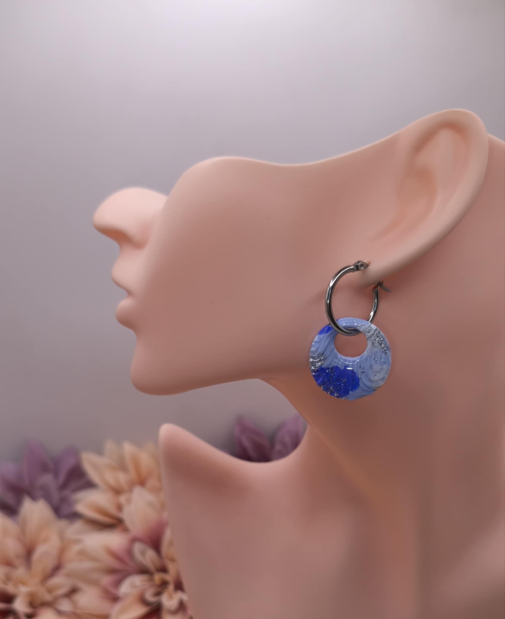 Pampilles Olivéa — Bleu, Argenté – Image 2