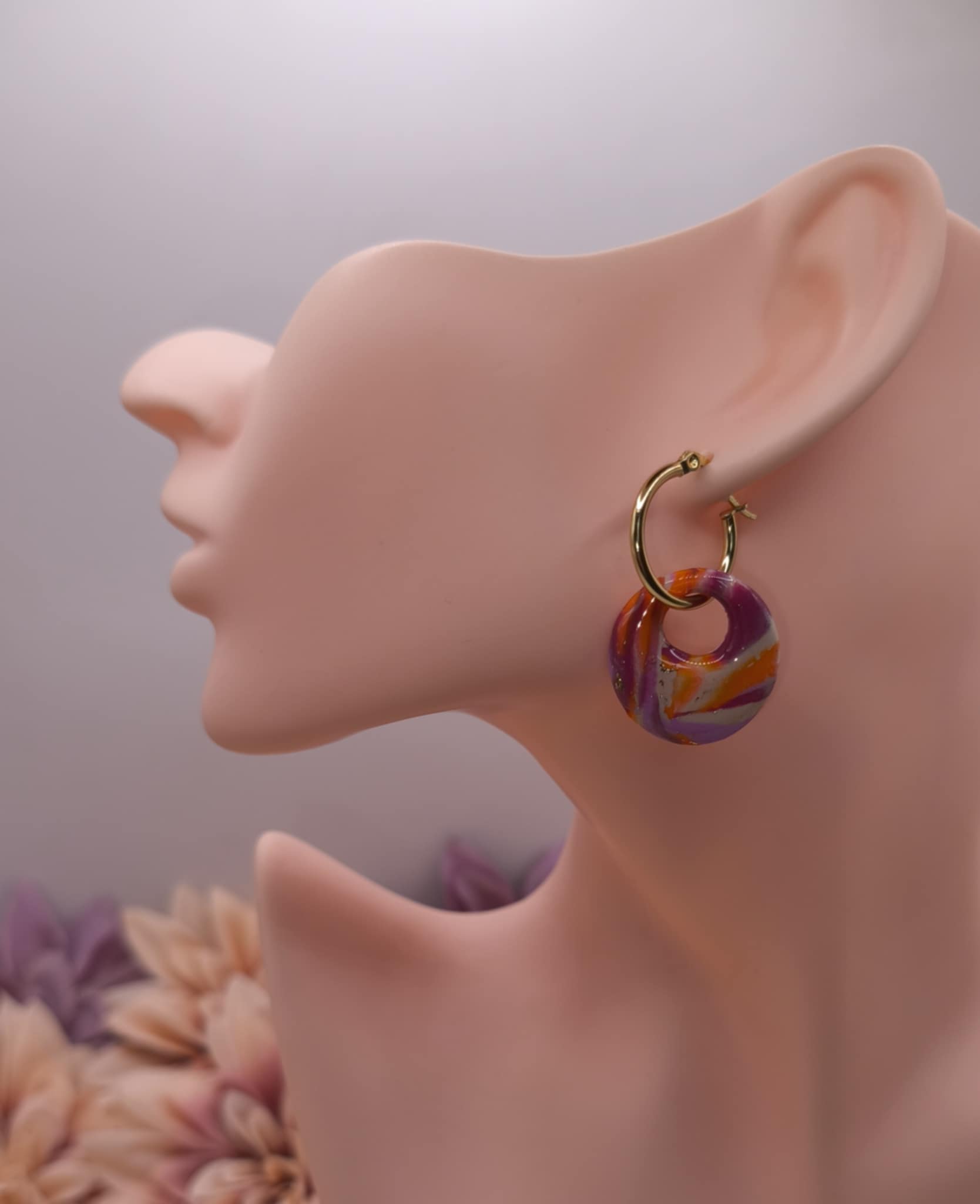 Pampilles Fleurs & Ronds — Orange, Violet – Image 3