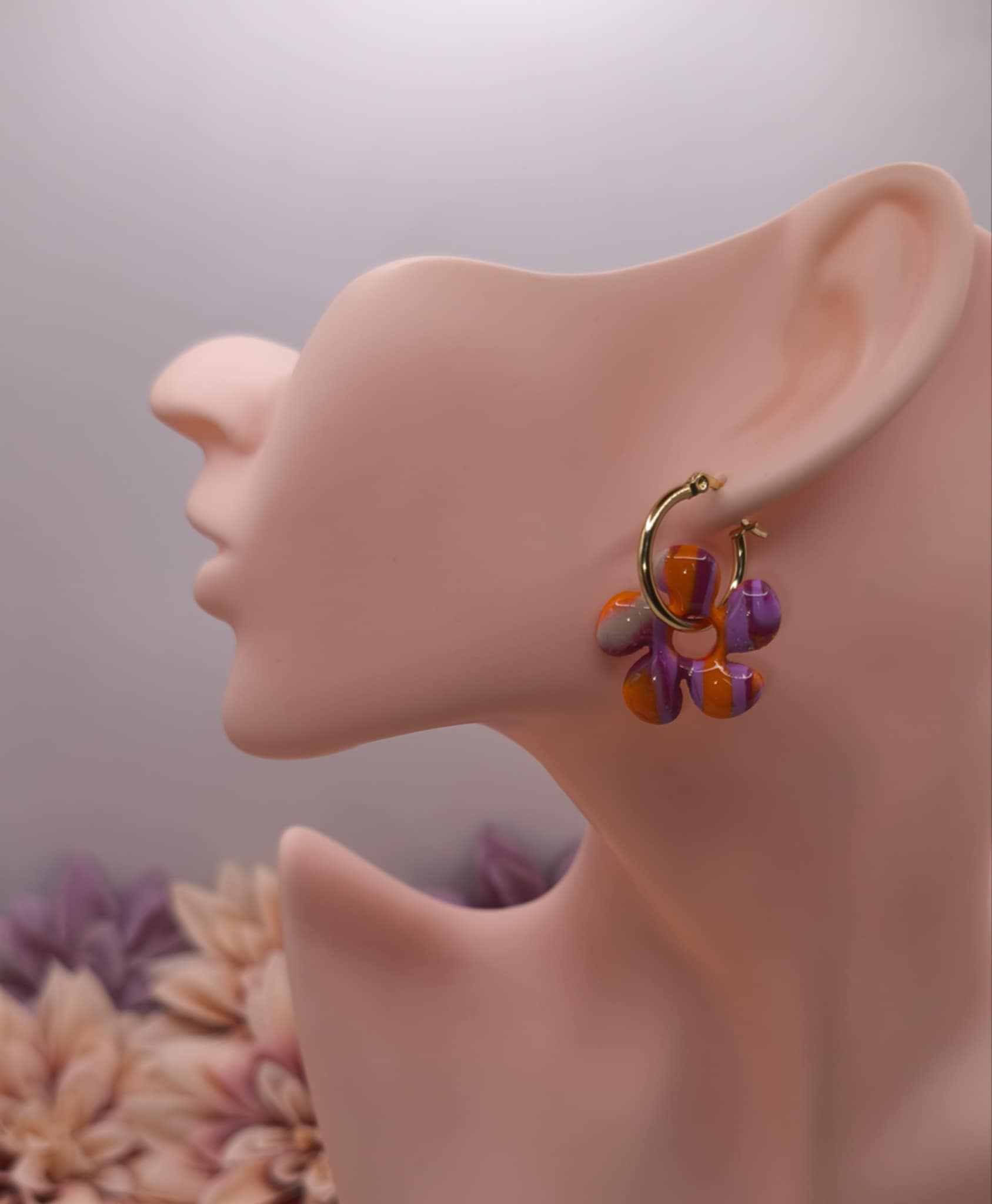 Pampilles Fleurs — Violet, Orange – Image 2