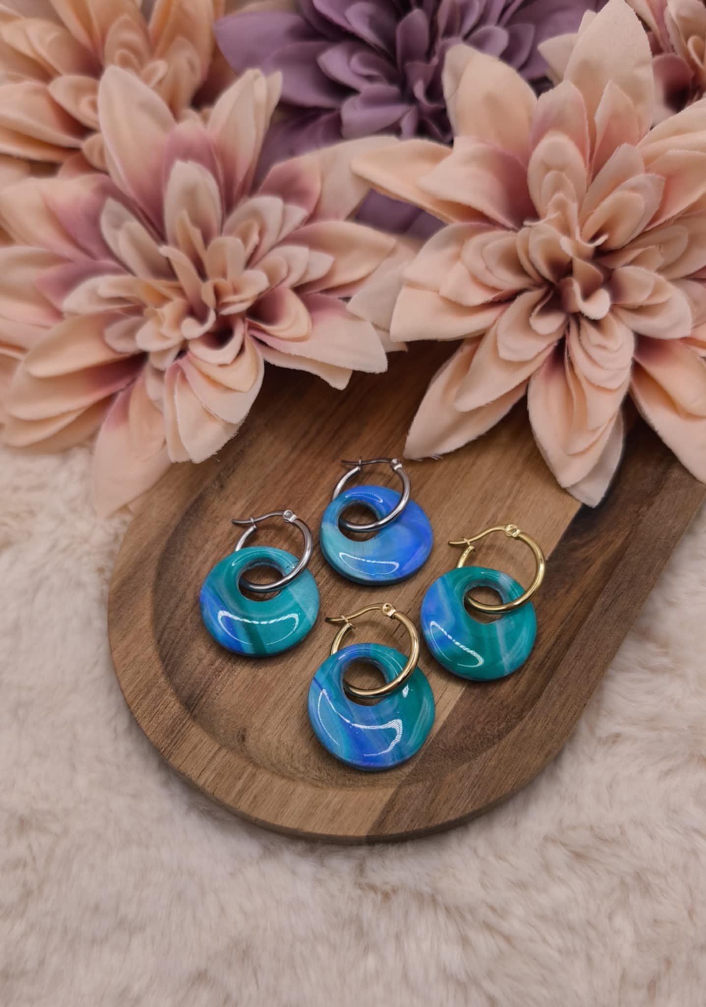 Pampilles Fleurs & Ronds — Bleu, Vert – Image 2