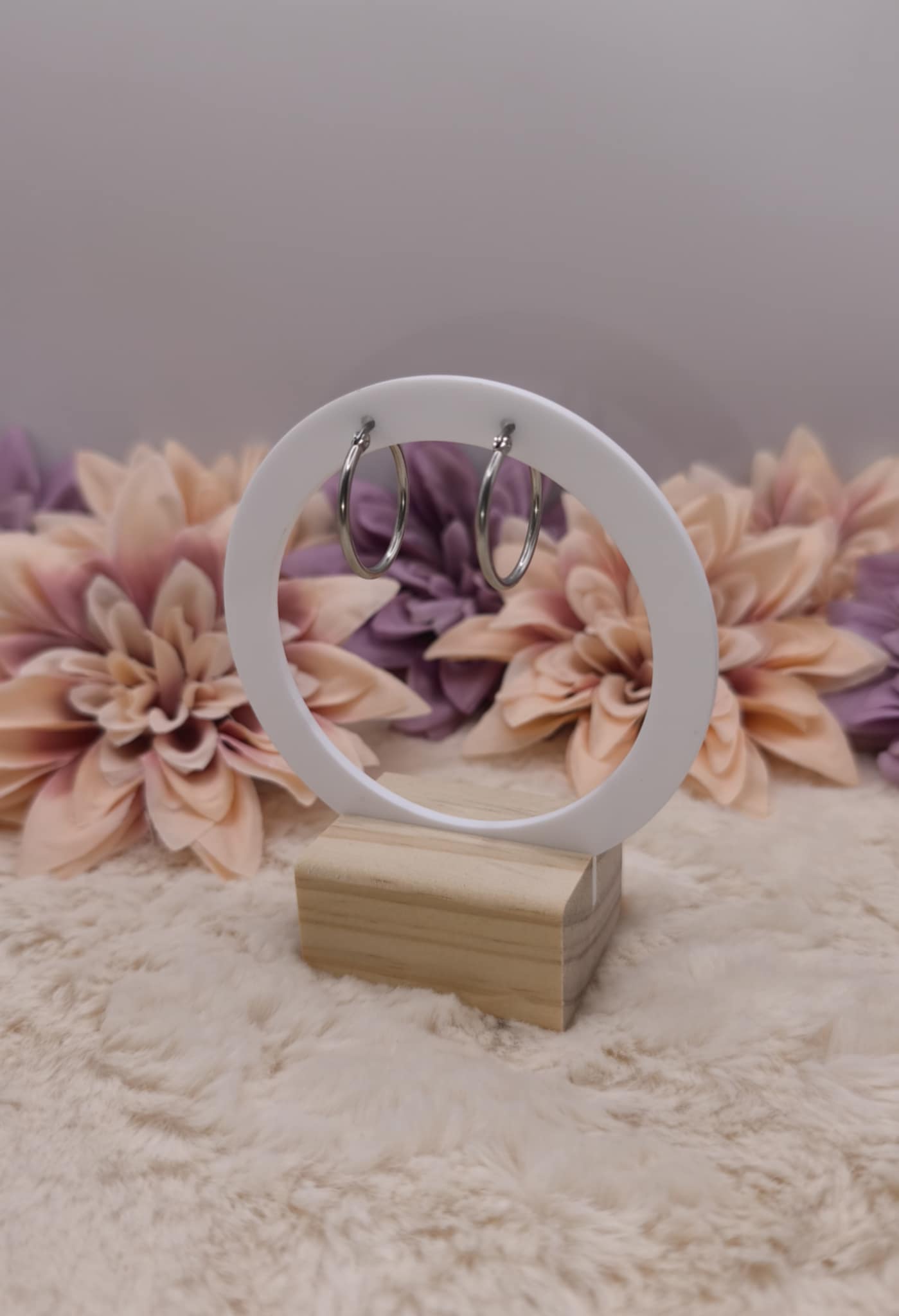 Anneaux 25 mm – Acier inoxydable doré ou argenté – Image 2