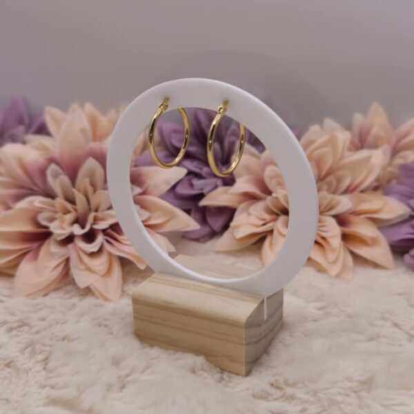 Anneaux 25 mm – Acier inoxydable doré ou argenté