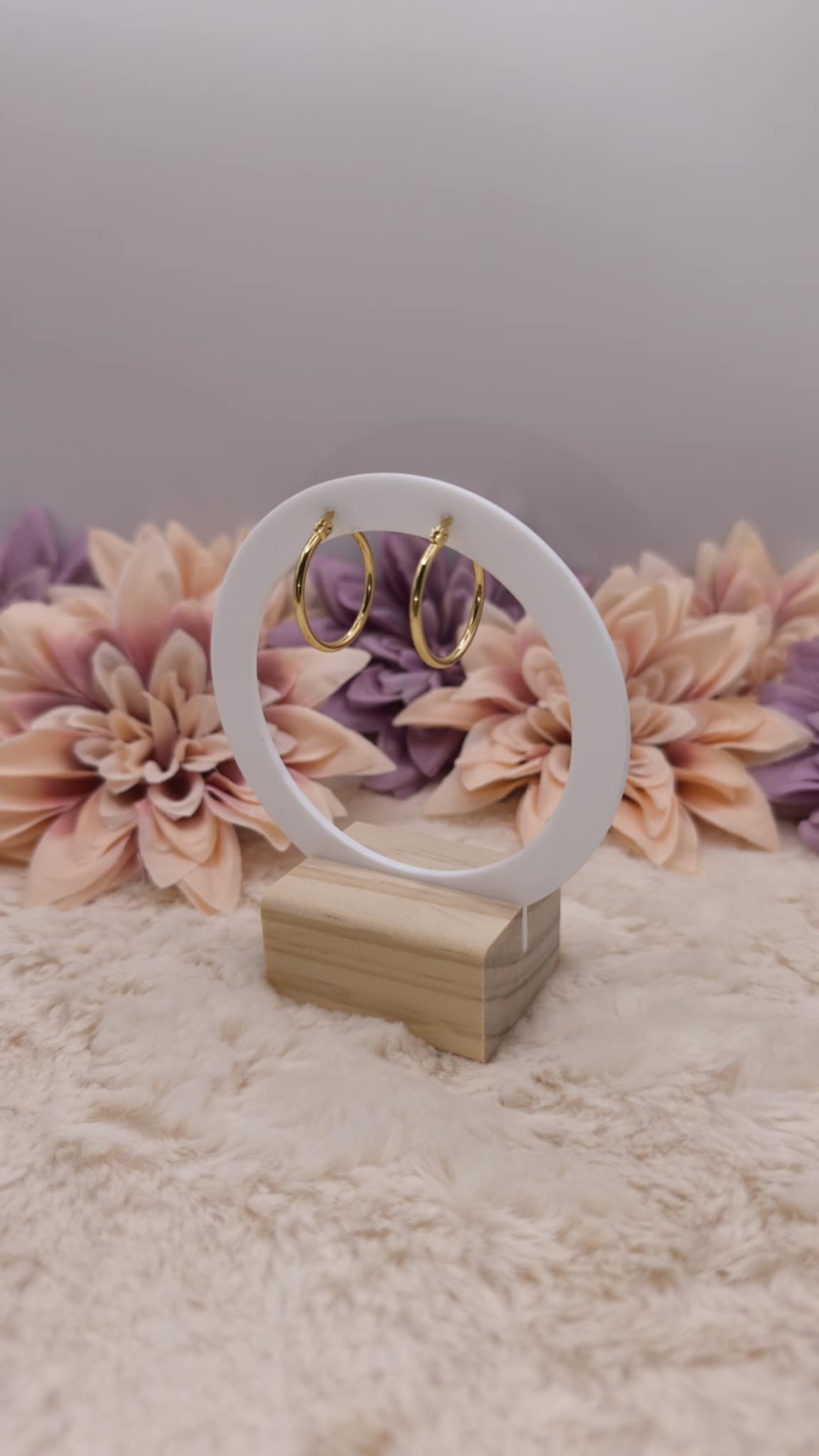 Anneaux 25 mm – Acier inoxydable doré ou argenté