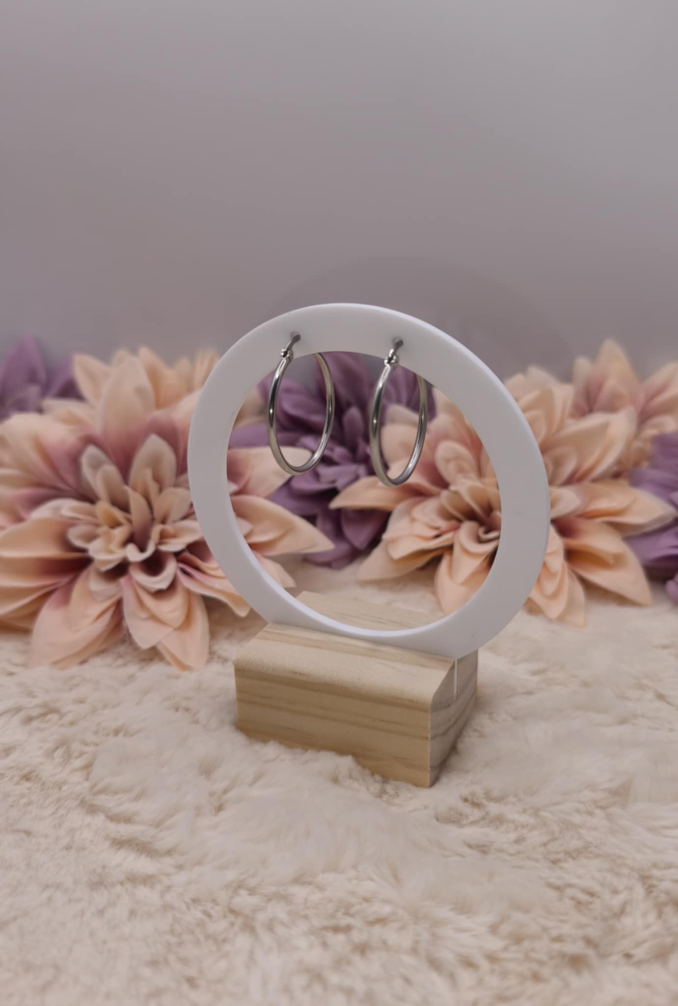 Anneaux 30 mm – Acier inoxydable doré ou argenté – Image 2