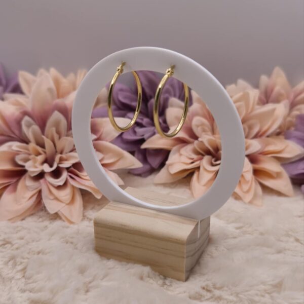 Anneaux 30 mm – Acier inoxydable doré ou argenté