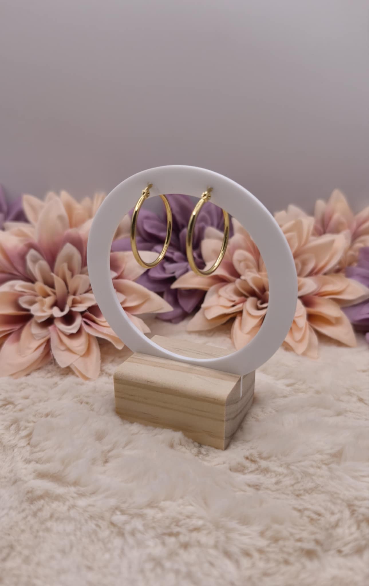 Anneaux 30 mm – Acier inoxydable doré ou argenté