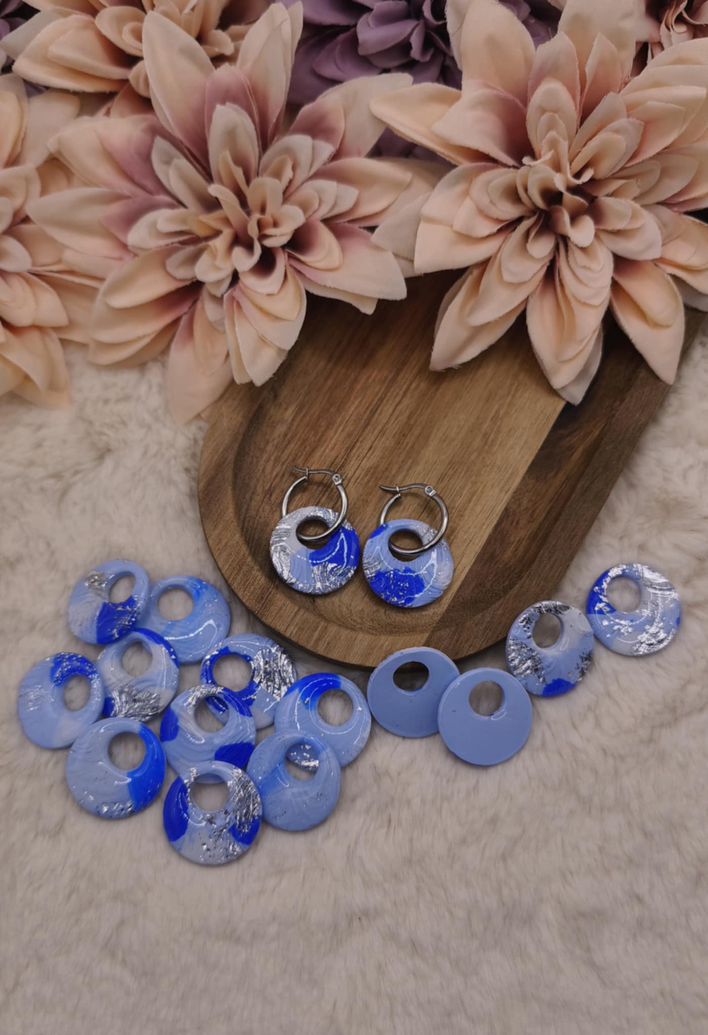 Pampilles Olivéa — Bleu, Argenté