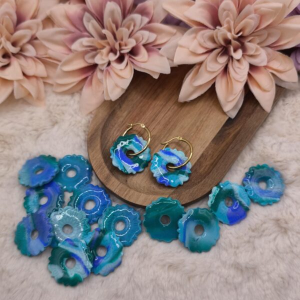 Pampilles Fleurs & Ronds — Bleu, Vert