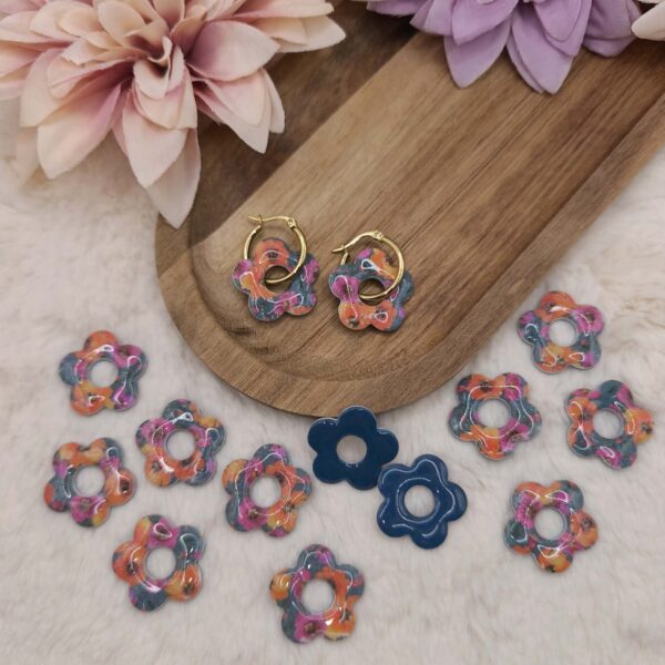 Pampilles Bloom — Bleu canard/Orange