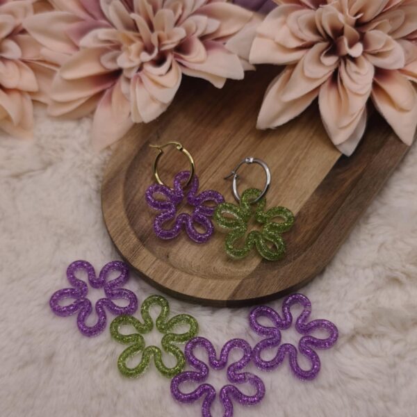 Pampilles Fleurs fines — Vert ou Violet