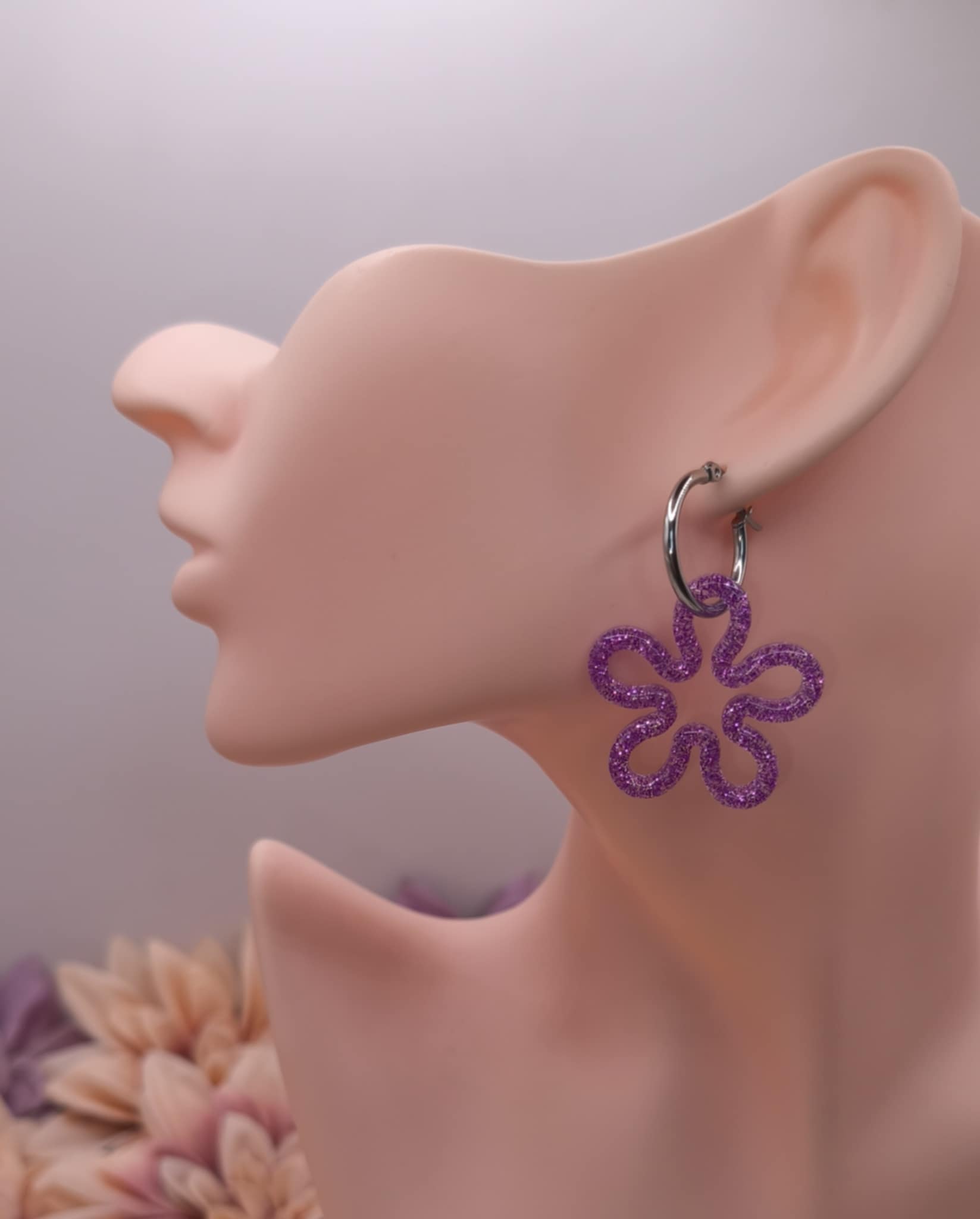 Pampilles Fleurs fines — Vert ou Violet – Image 2