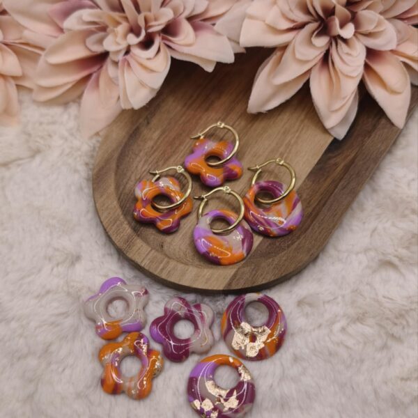 Pampilles Fleurs & Ronds — Orange, Violet