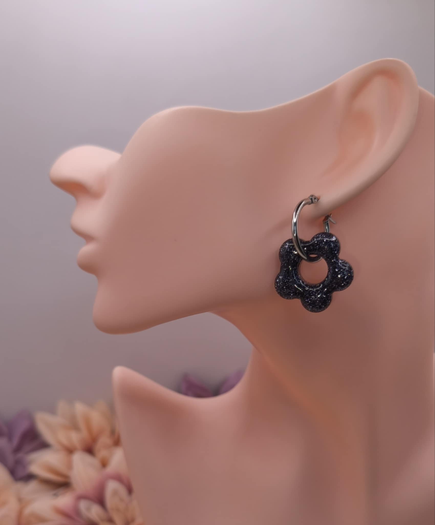 Pampilles Pailletées — Noir, Argenté – Image 2