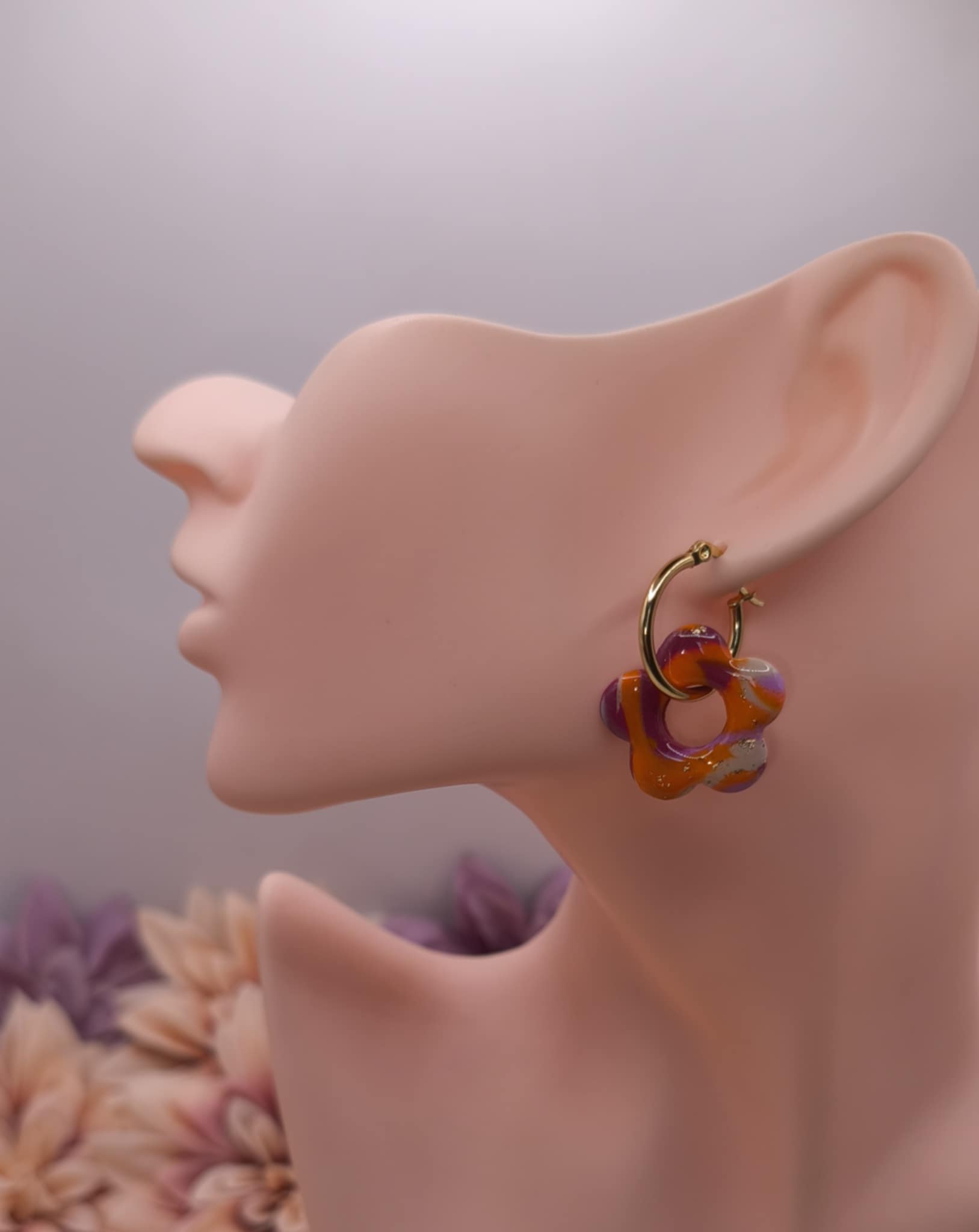 Pampilles Fleurs & Ronds — Orange, Violet – Image 2