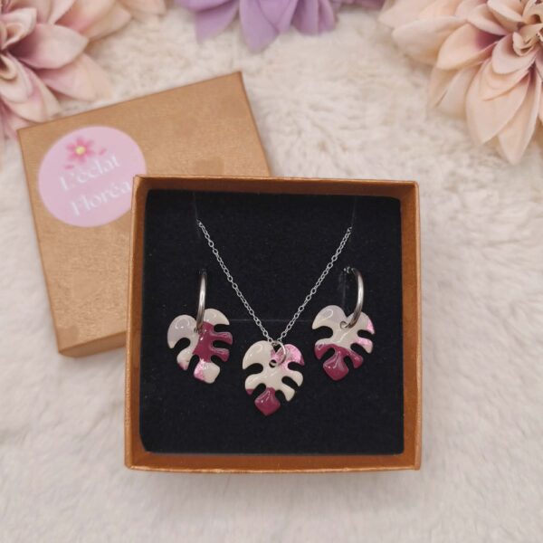 Parure Sanéa – Beige, lilas